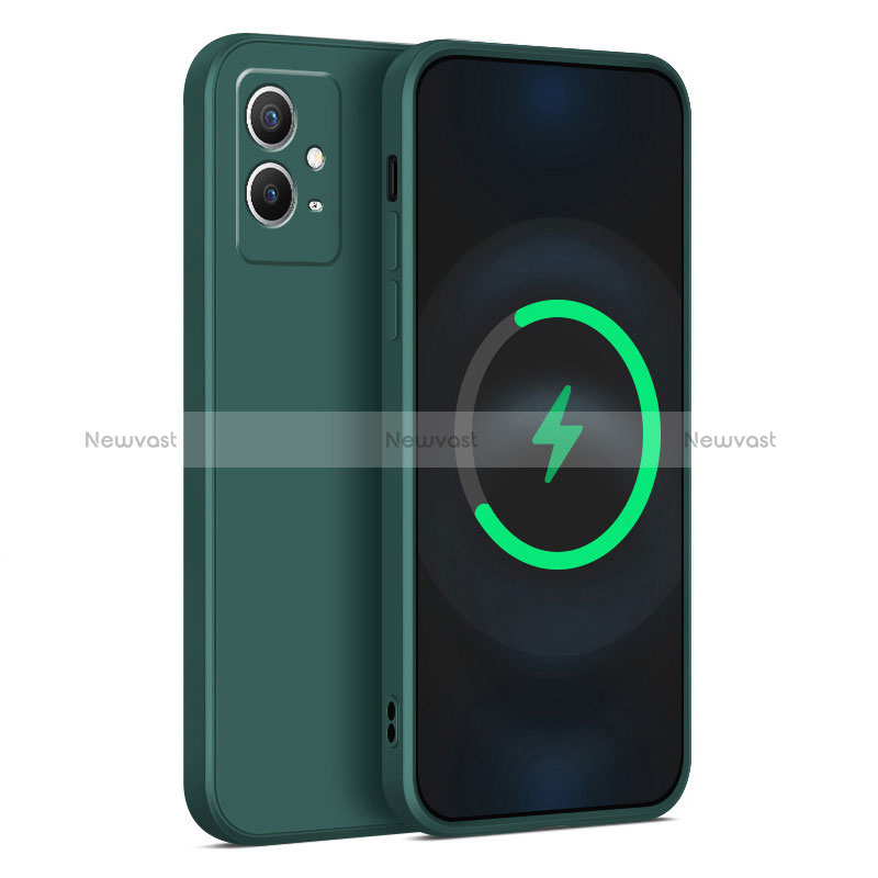 Ultra-thin Silicone Gel Soft Case 360 Degrees Cover YK1 for Vivo Y75 5G Midnight Green