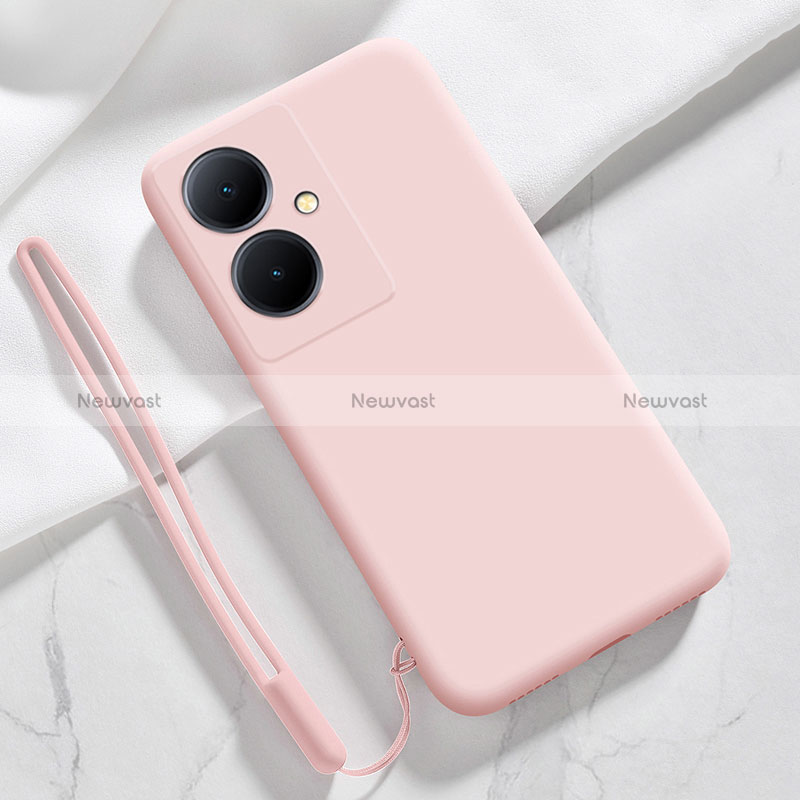 Ultra-thin Silicone Gel Soft Case 360 Degrees Cover YK1 for Vivo Y78 Plus 5G Pink