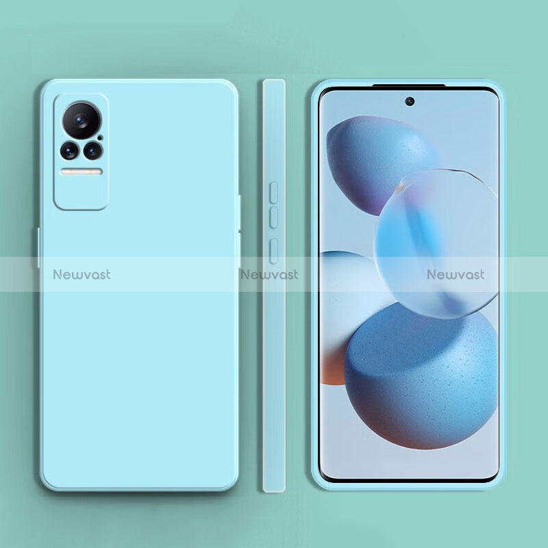 Ultra-thin Silicone Gel Soft Case 360 Degrees Cover YK1 for Xiaomi Civi 1S 5G Mint Blue