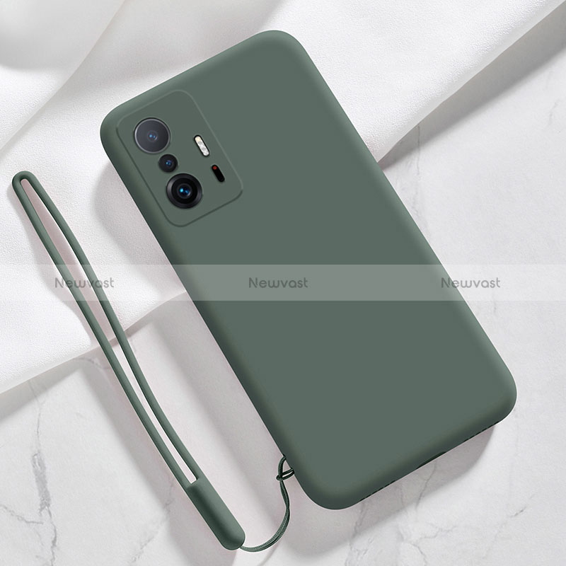Ultra-thin Silicone Gel Soft Case 360 Degrees Cover YK1 for Xiaomi Mi 11T 5G Midnight Green