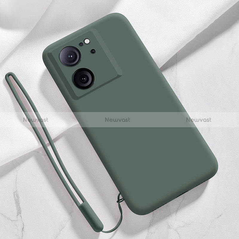 Ultra-thin Silicone Gel Soft Case 360 Degrees Cover YK1 for Xiaomi Mi 13T 5G Midnight Green