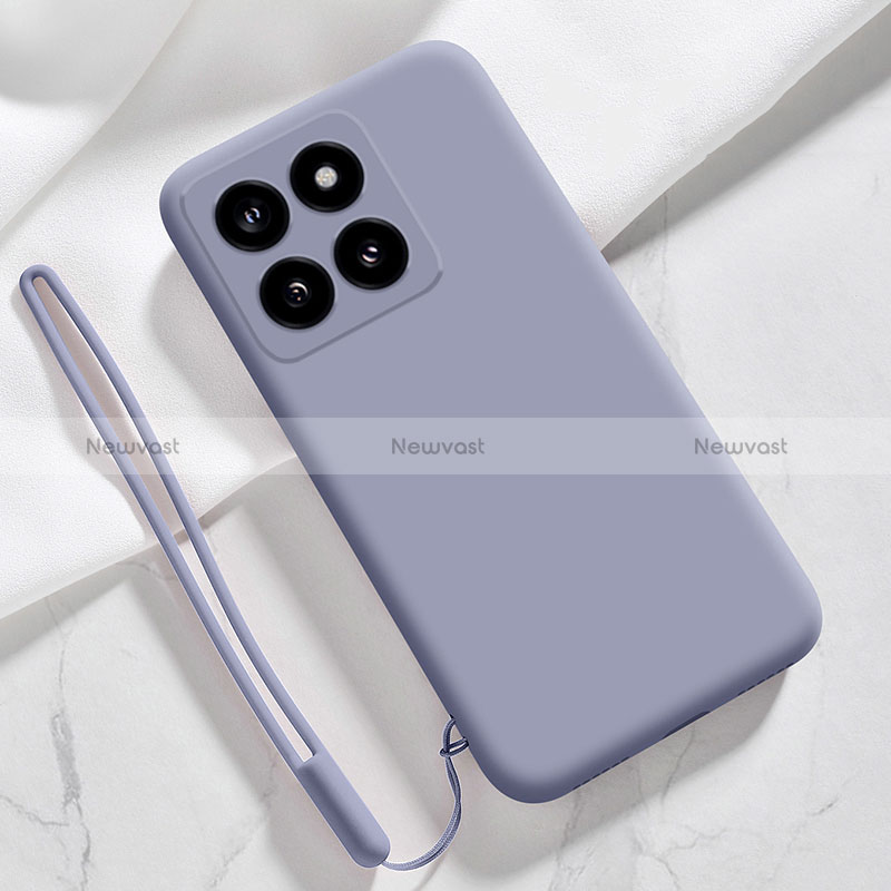 Ultra-thin Silicone Gel Soft Case 360 Degrees Cover YK1 for Xiaomi Mi 14 5G Lavender Gray