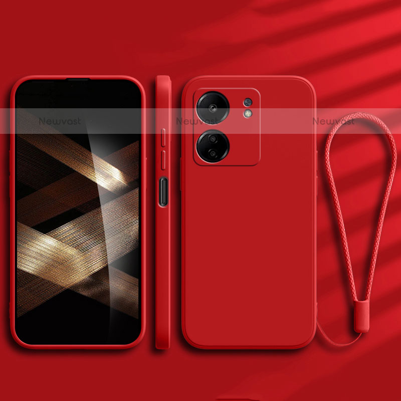 Ultra-thin Silicone Gel Soft Case 360 Degrees Cover YK1 for Xiaomi Poco C65 Red