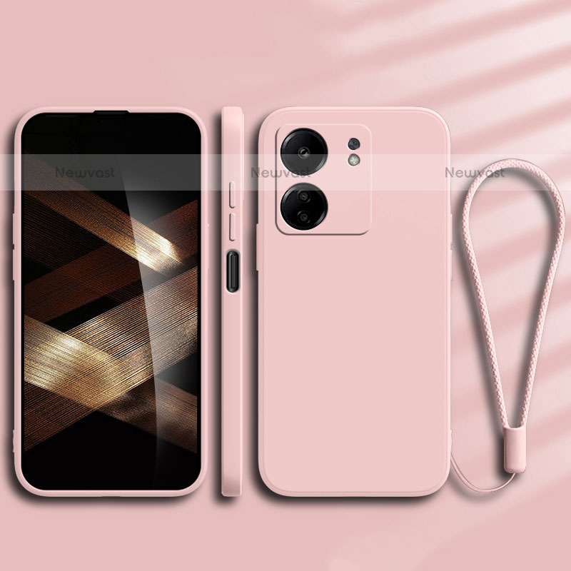 Ultra-thin Silicone Gel Soft Case 360 Degrees Cover YK1 for Xiaomi Poco C65 Rose Gold