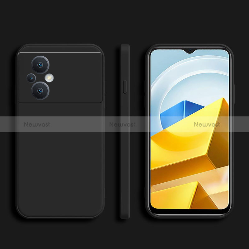 Ultra-thin Silicone Gel Soft Case 360 Degrees Cover YK1 for Xiaomi Poco M5 4G Black