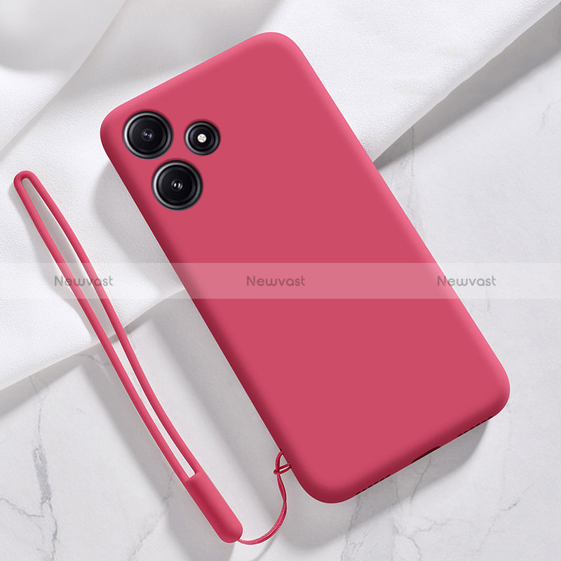 Case for Xiaomi Poco M6 Pro, Silicone Protective Phone Case for Xiaomi Poco  M6 Pro with Silicone Lanyard, Slim Thin Soft Shockproof Cover for Xiaomi