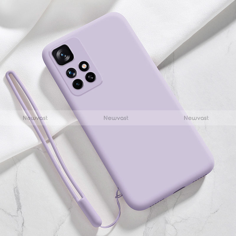 Ultra-thin Silicone Gel Soft Case 360 Degrees Cover YK1 for Xiaomi Redmi 10 4G Purple