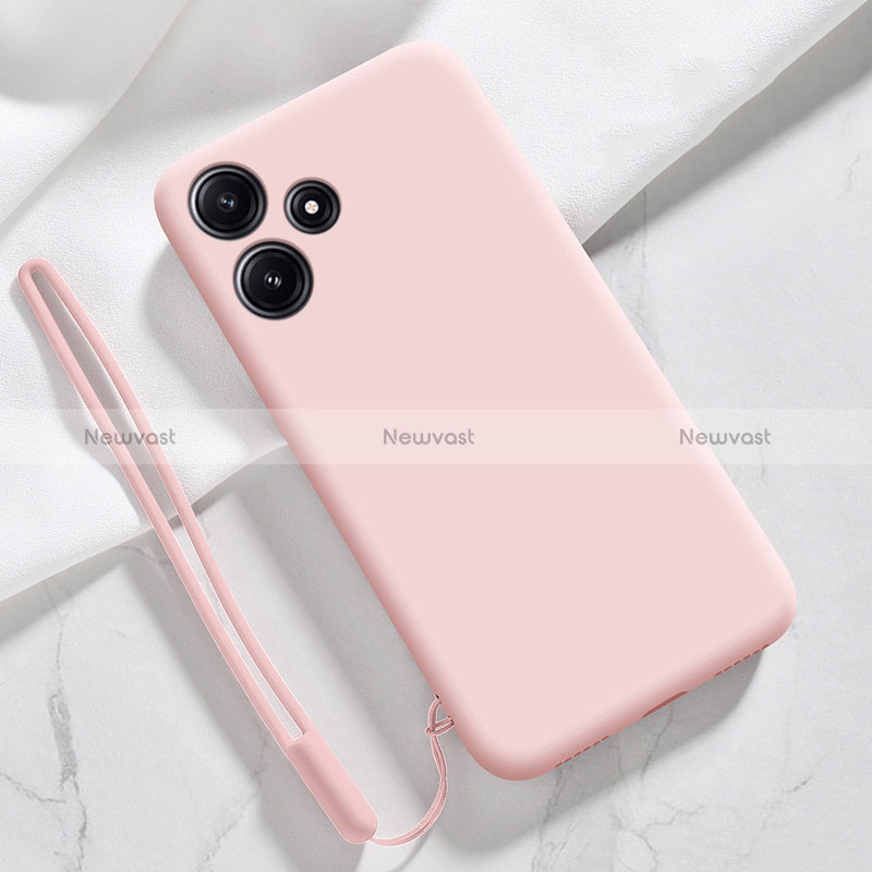 Ultra-thin Silicone Gel Soft Case 360 Degrees Cover YK1 for Xiaomi Redmi 12 5G Pink