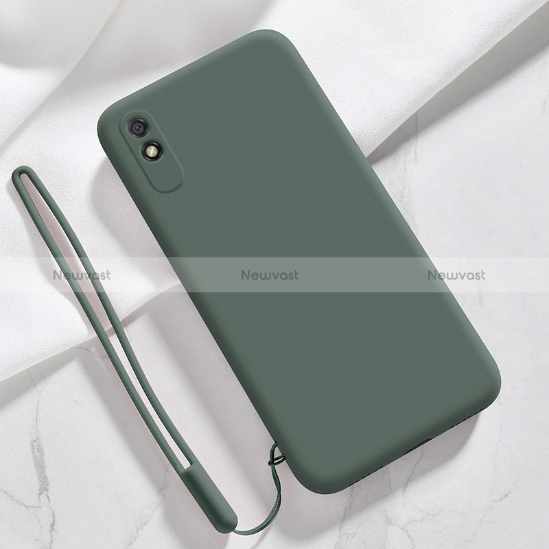 Ultra-thin Silicone Gel Soft Case 360 Degrees Cover YK1 for Xiaomi Redmi 9A Midnight Green