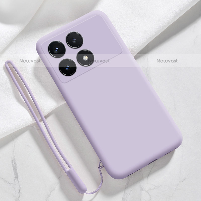 Ultra-thin Silicone Gel Soft Case 360 Degrees Cover YK1 for Xiaomi Redmi K70E 5G Clove Purple