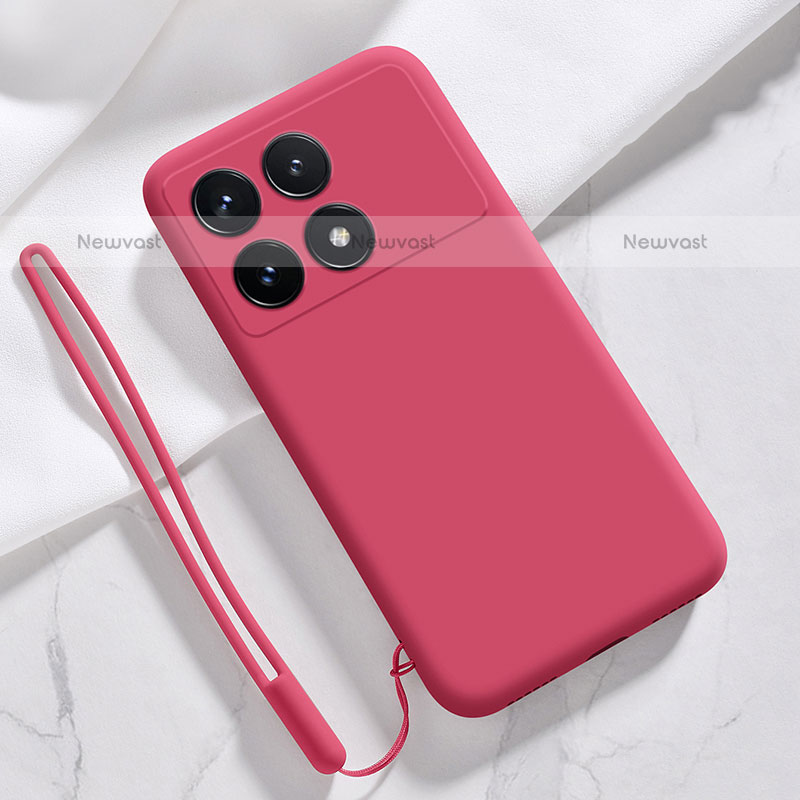 Ultra-thin Silicone Gel Soft Case 360 Degrees Cover YK1 for Xiaomi Redmi K70E 5G Red