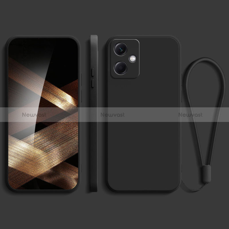 Ultra-thin Silicone Gel Soft Case 360 Degrees Cover YK1 for Xiaomi Redmi Note 12R Pro 5G Black