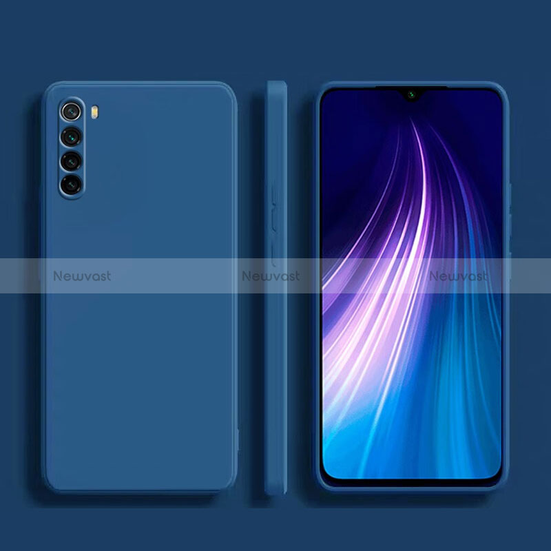 Ultra-thin Silicone Gel Soft Case 360 Degrees Cover YK1 for Xiaomi Redmi Note 8 (2021) Blue