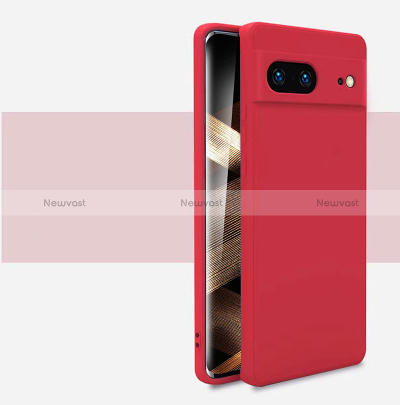 Ultra-thin Silicone Gel Soft Case 360 Degrees Cover YK2 for Google Pixel 7 5G Red