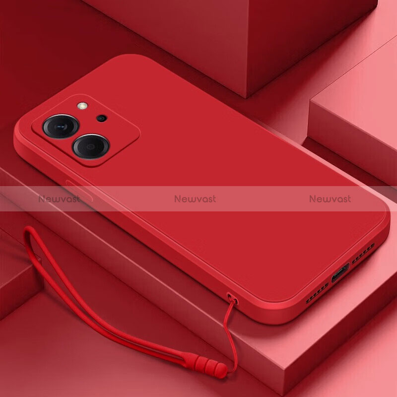 Ultra-thin Silicone Gel Soft Case 360 Degrees Cover YK2 for Huawei Honor 80 SE 5G Red