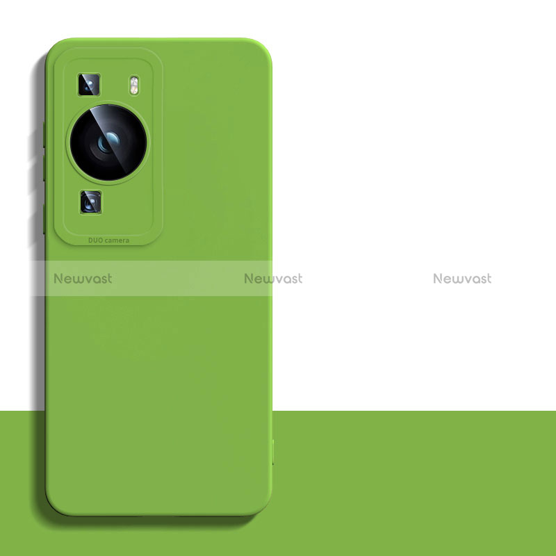 Ultra-thin Silicone Gel Soft Case 360 Degrees Cover YK2 for Huawei P60 Green