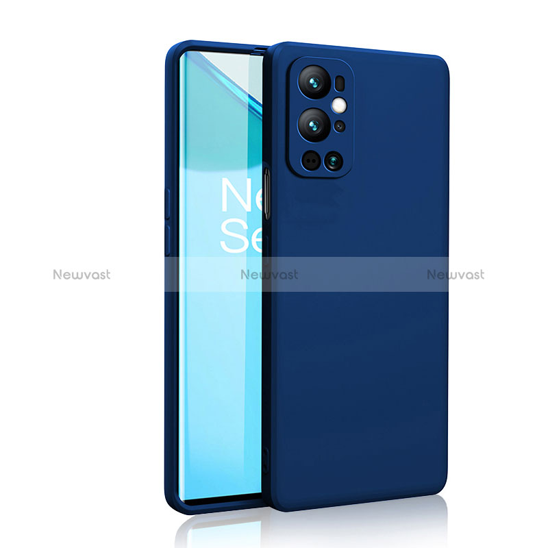 Ultra-thin Silicone Gel Soft Case 360 Degrees Cover YK2 for OnePlus 9 Pro 5G Blue