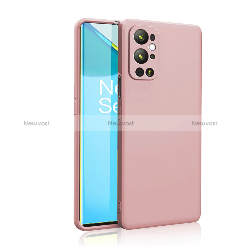 Ultra-thin Silicone Gel Soft Case 360 Degrees Cover YK2 for OnePlus 9 Pro 5G Pink