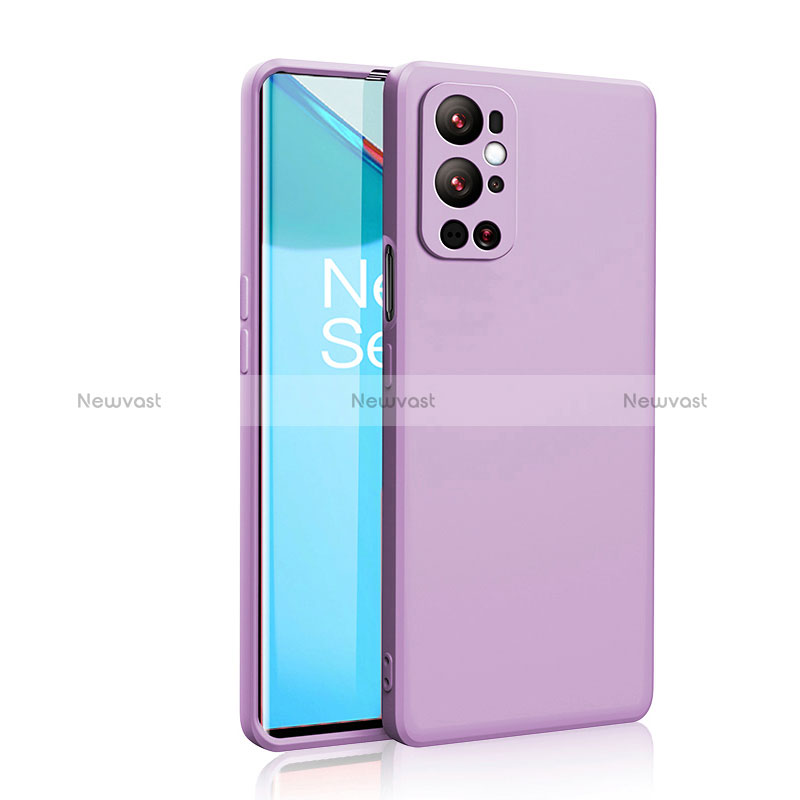 Ultra-thin Silicone Gel Soft Case 360 Degrees Cover YK2 for OnePlus 9 Pro 5G Purple