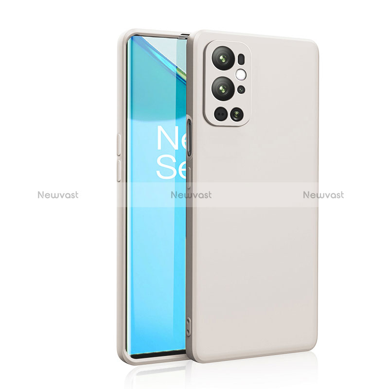 Ultra-thin Silicone Gel Soft Case 360 Degrees Cover YK2 for OnePlus 9 Pro 5G White