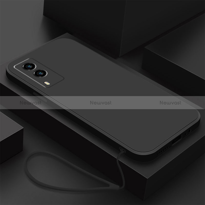 Ultra-thin Silicone Gel Soft Case 360 Degrees Cover YK2 for Vivo Y71t 5G Black