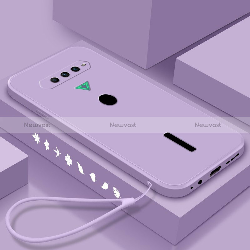 Ultra-thin Silicone Gel Soft Case 360 Degrees Cover YK2 for Xiaomi Black Shark 4 Pro 5G Purple