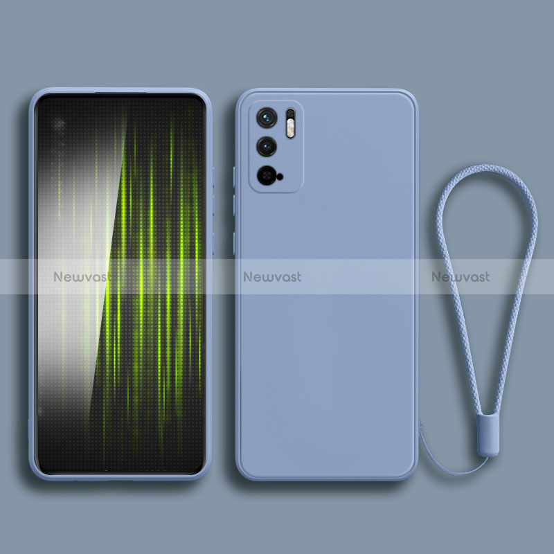 Ultra-thin Silicone Gel Soft Case 360 Degrees Cover YK2 for Xiaomi POCO M3 Pro 5G Lavender Gray