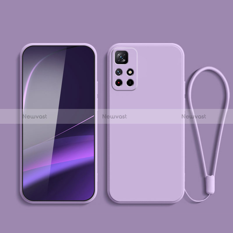 Ultra-thin Silicone Gel Soft Case 360 Degrees Cover YK2 for Xiaomi Poco M4 Pro 5G Purple