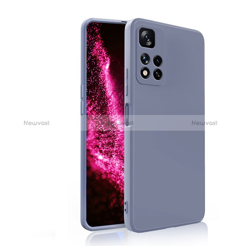 Ultra-thin Silicone Gel Soft Case 360 Degrees Cover YK2 for Xiaomi Poco X4 NFC Lavender Gray