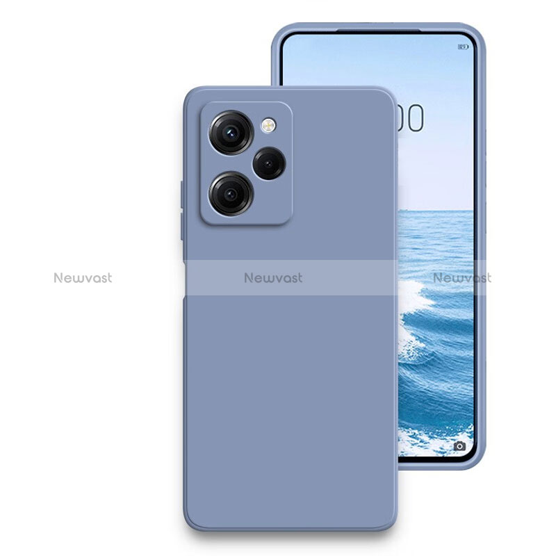 Ultra-thin Silicone Gel Soft Case 360 Degrees Cover YK2 for Xiaomi Poco X5 Pro 5G Lavender Gray