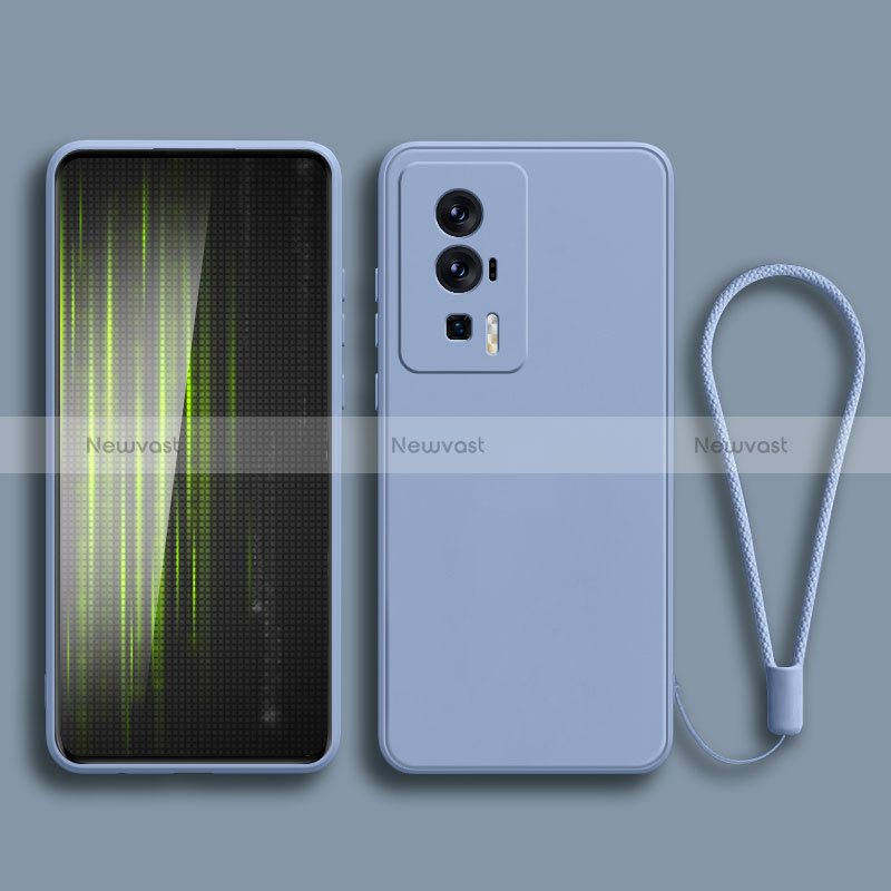 Ultra-thin Silicone Gel Soft Case 360 Degrees Cover YK2 for Xiaomi Redmi K60 Pro 5G Lavender Gray