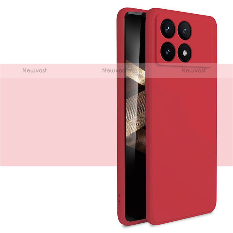 Ultra-thin Silicone Gel Soft Case 360 Degrees Cover YK2 for Xiaomi Redmi K70E 5G Red