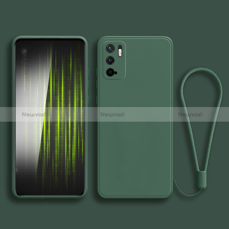 Ultra-thin Silicone Gel Soft Case 360 Degrees Cover YK2 for Xiaomi Redmi Note 10 5G Midnight Green