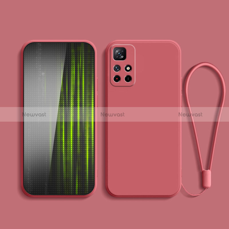 Ultra-thin Silicone Gel Soft Case 360 Degrees Cover YK2 for Xiaomi Redmi Note 11 5G Red