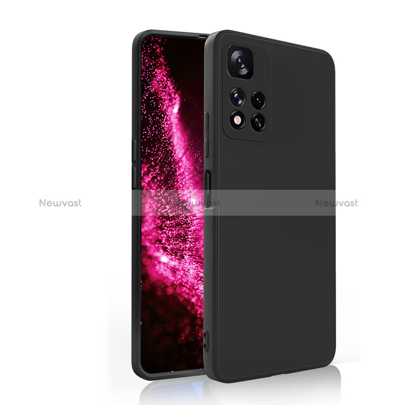 Ultra-thin Silicone Gel Soft Case 360 Degrees Cover YK2 for Xiaomi Redmi Note 11 Pro+ Plus 5G Black