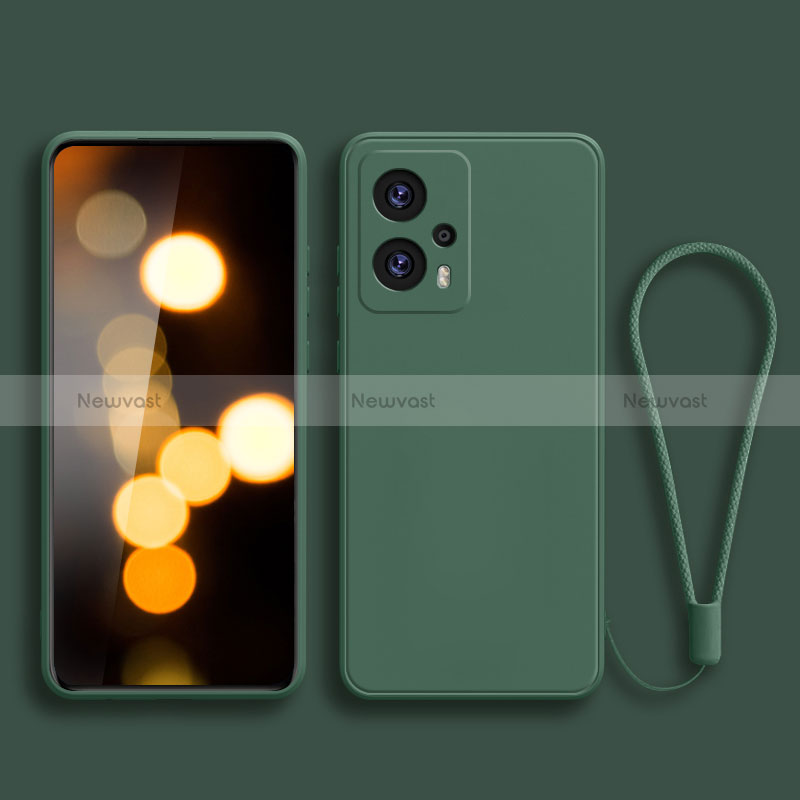 Ultra-thin Silicone Gel Soft Case 360 Degrees Cover YK2 for Xiaomi Redmi Note 11T Pro 5G Midnight Green