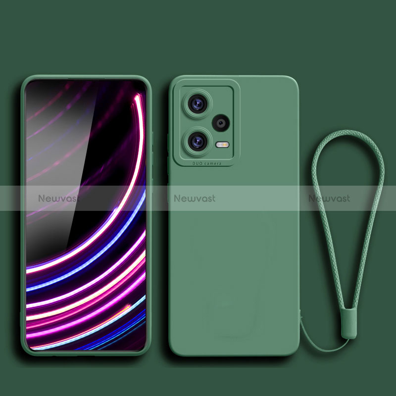 Ultra-thin Silicone Gel Soft Case 360 Degrees Cover YK2 for Xiaomi Redmi Note 12 Pro 5G Midnight Green