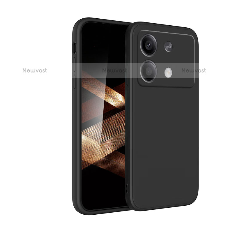 Ultra-thin Silicone Gel Soft Case 360 Degrees Cover YK2 for Xiaomi Redmi Note 13R Pro 5G Black