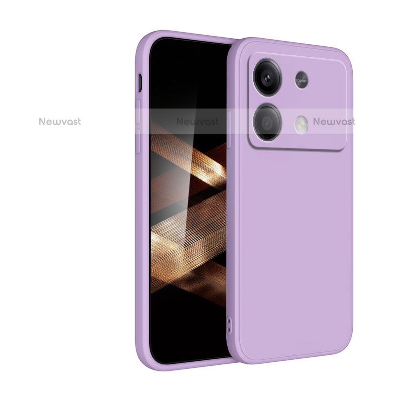 Ultra-thin Silicone Gel Soft Case 360 Degrees Cover YK2 for Xiaomi Redmi Note 13R Pro 5G Purple