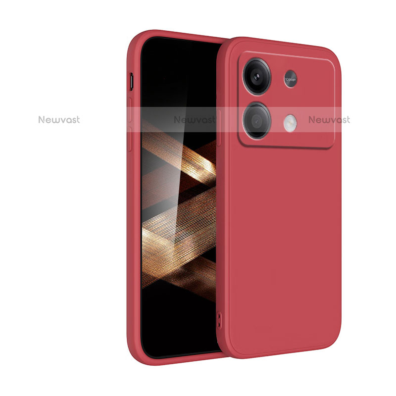 Ultra-thin Silicone Gel Soft Case 360 Degrees Cover YK2 for Xiaomi Redmi Note 13R Pro 5G Red