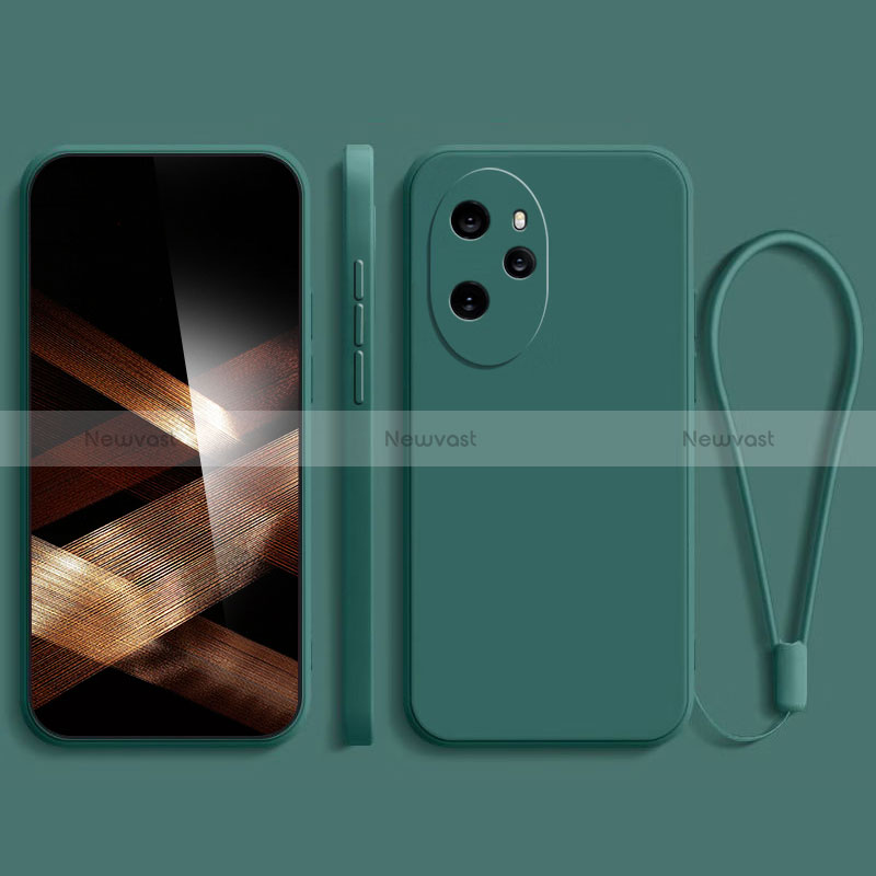 Ultra-thin Silicone Gel Soft Case 360 Degrees Cover YK3 for Huawei Honor 100 Pro 5G Midnight Green