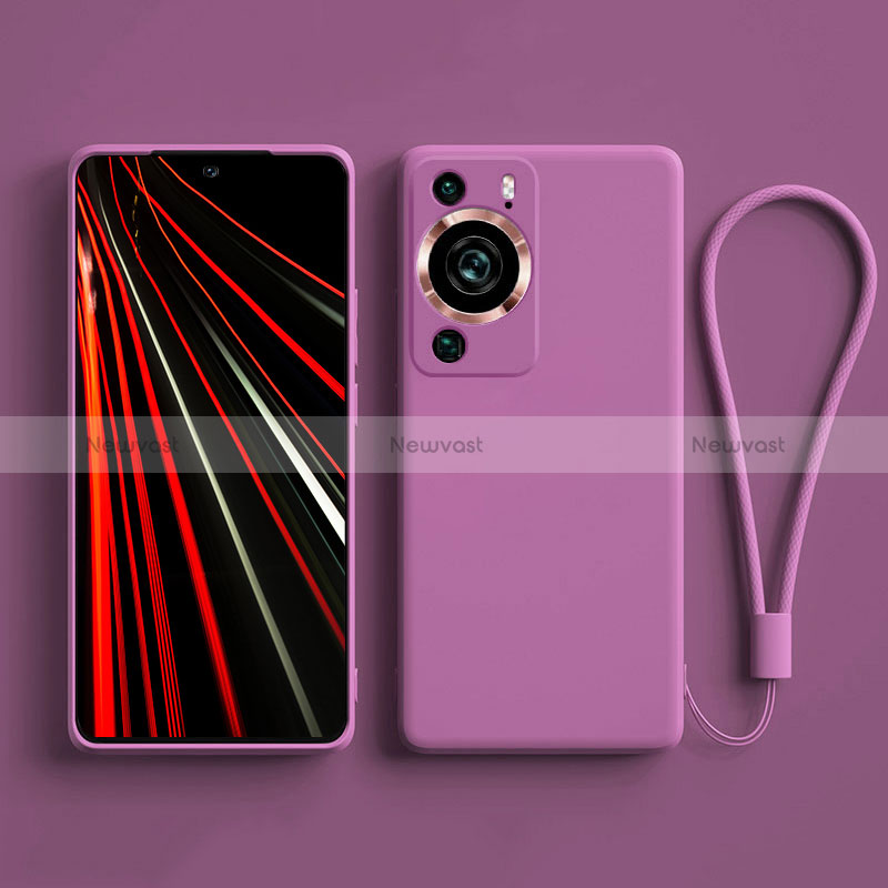 Ultra-thin Silicone Gel Soft Case 360 Degrees Cover YK3 for Huawei P60 Pro Purple