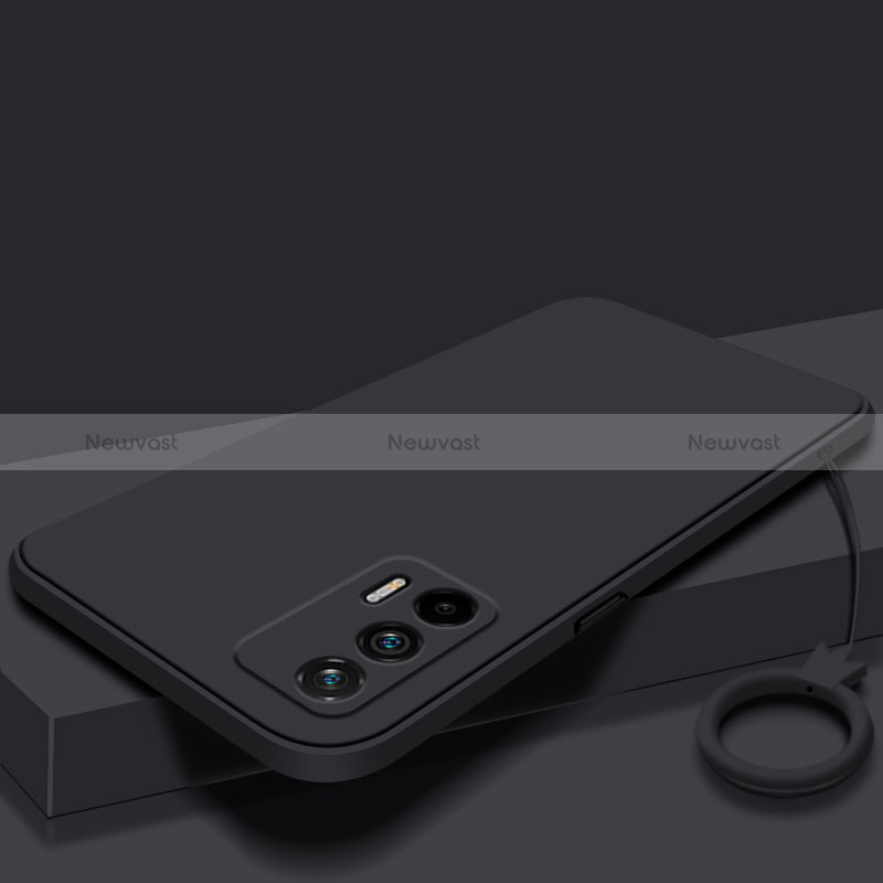 Ultra-thin Silicone Gel Soft Case 360 Degrees Cover YK3 for Realme Q3 Pro 5G Black