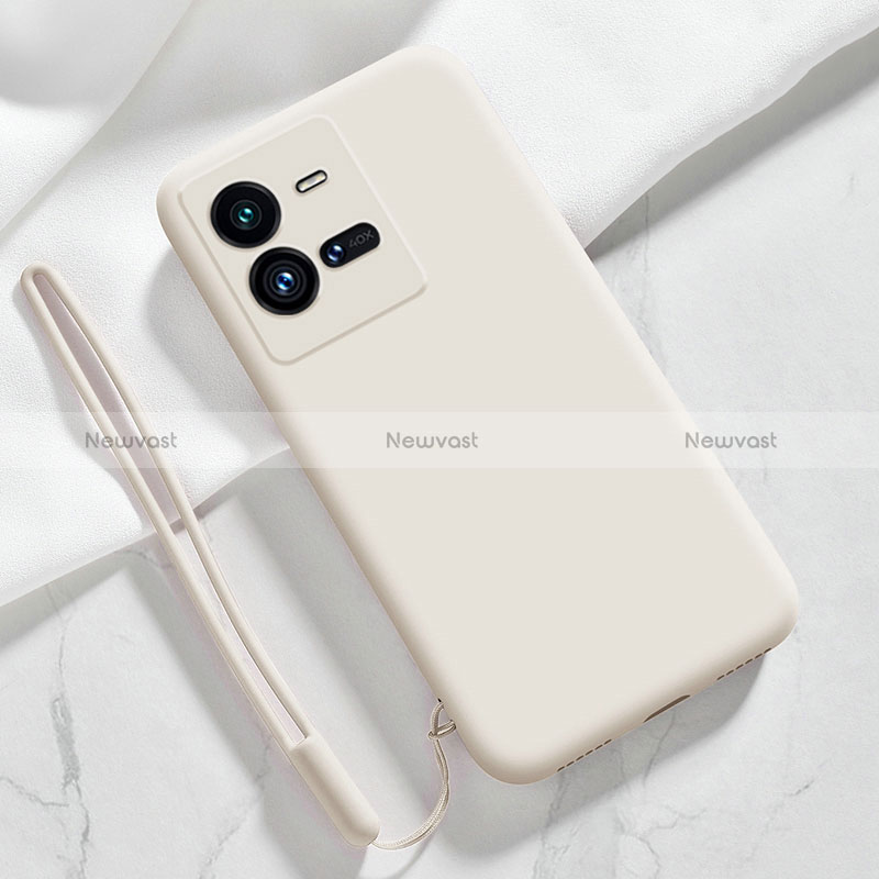 Ultra-thin Silicone Gel Soft Case 360 Degrees Cover YK3 for Vivo iQOO 10 Pro 5G White