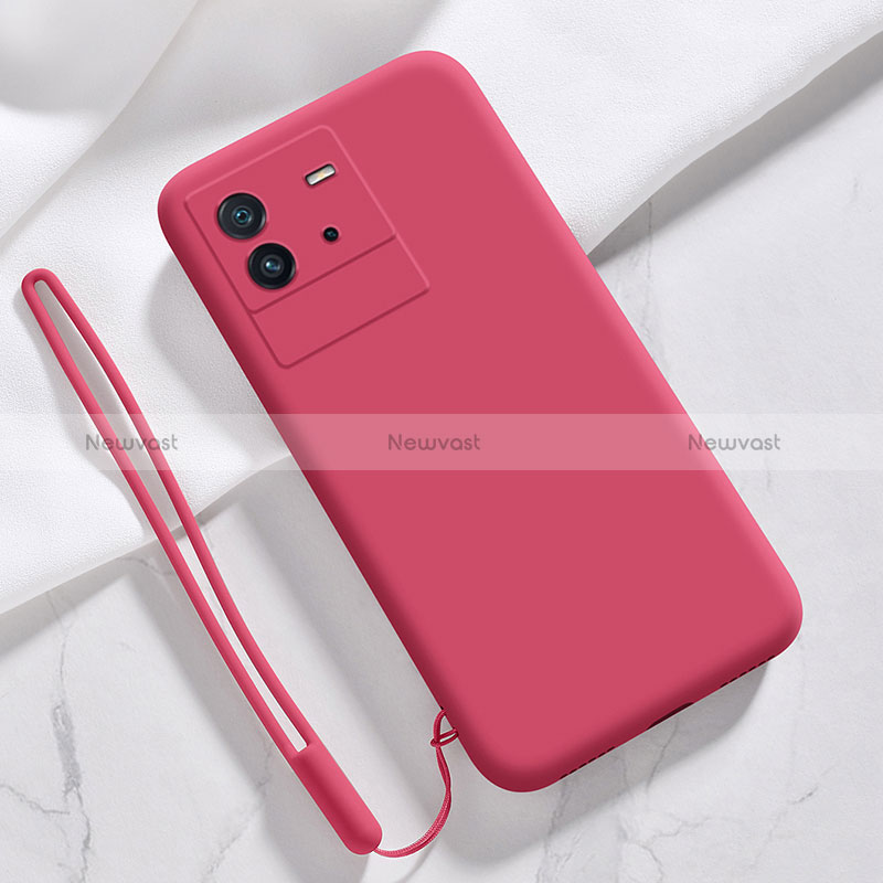 Ultra-thin Silicone Gel Soft Case 360 Degrees Cover YK3 for Vivo iQOO Neo6 5G Red