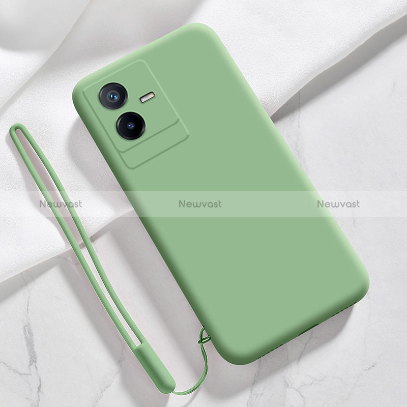Ultra-thin Silicone Gel Soft Case 360 Degrees Cover YK3 for Vivo iQOO Z6x Green