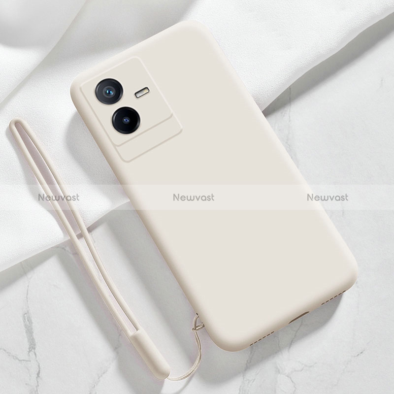 Ultra-thin Silicone Gel Soft Case 360 Degrees Cover YK3 for Vivo iQOO Z6x White