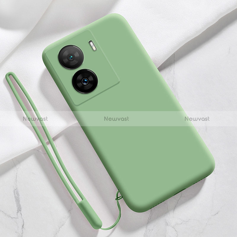 Ultra-thin Silicone Gel Soft Case 360 Degrees Cover YK3 for Vivo iQOO Z7x 5G Green