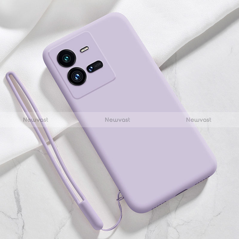 Ultra-thin Silicone Gel Soft Case 360 Degrees Cover YK3 for Vivo V25 5G Clove Purple