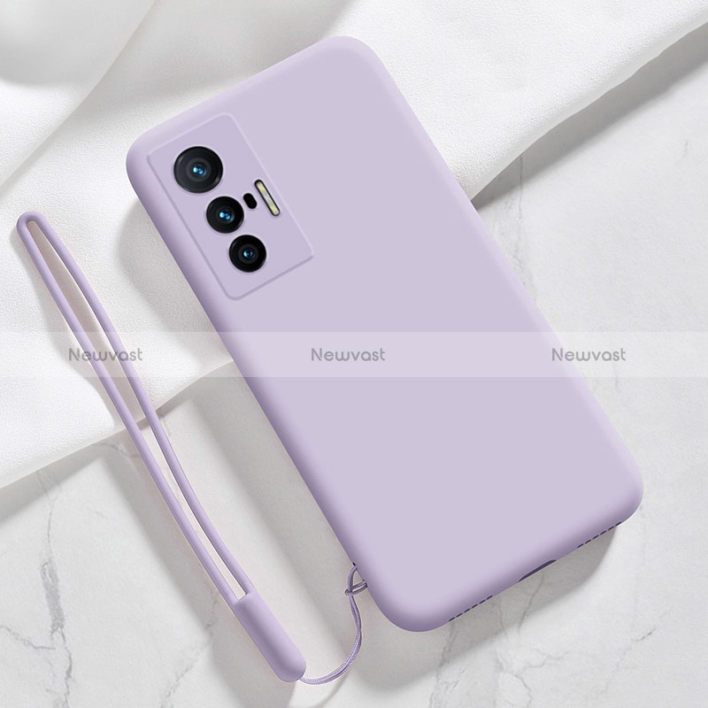 Ultra-thin Silicone Gel Soft Case 360 Degrees Cover YK3 for Vivo X70 5G Clove Purple